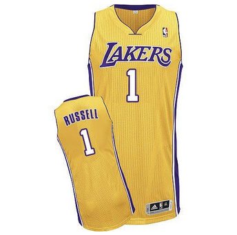 Los Angeles Lakers #1 D'Angelo Russell Yellow Stitched NBA Jersey