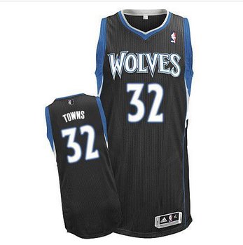 Minnesota Timberwolves #32 Karl-Anthony Towns Black Stitched NBA Jersey