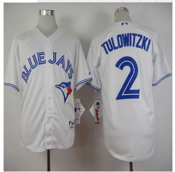 Toronto Blue Jays #2 Troy Tulowitzki White Cool Base Stitched Baseball Jersey