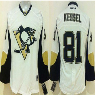 Youth Pittsburgh Penguins #81 Phil Kessel White Stitched NHL Jersey