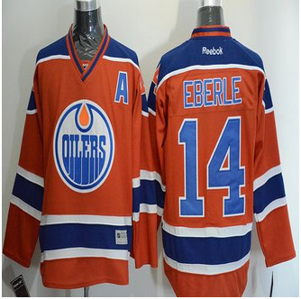 Edmonton Oilers #14 Jordan Eberle Orange Stitched NHL Jersey Edmonton Oilers #14 Jordan Eberle Orange Stitched NHL Jersey