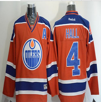 Edmonton Oilers #4 Taylor Hall Orange Stitched NHL Jersey Edmonton Oilers #4 Taylor Hall Orange Stitched NHL Jersey