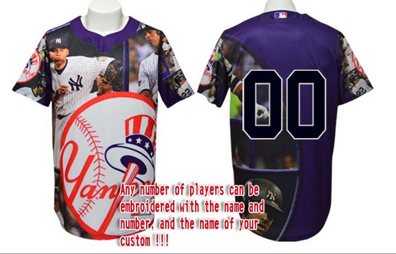 New York Yankees Personalized custom blue Jersey