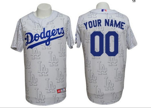 Los Angeles Dodgers Personalized custom White Jersey