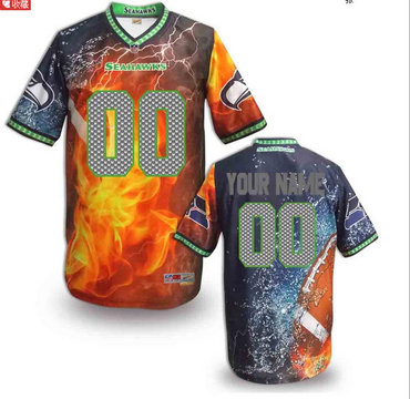 Nike Seattle Seahawks Customized Jersey (2) Nike Seattle Seahawks Customized Jersey (2)