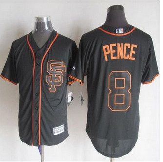 San Francisco Giants #8 Hunter Pence Black Alternate New Cool Base Stitched Baseball Jersey