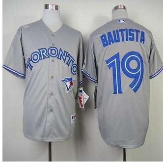 Toronto Blue Jays #19 Jose Bautista Grey Road Cool Base 2012 Stitched Baseball Jersey