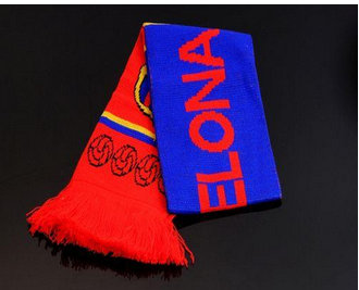 Barcelona Soccer Football Scarf Red & Blue