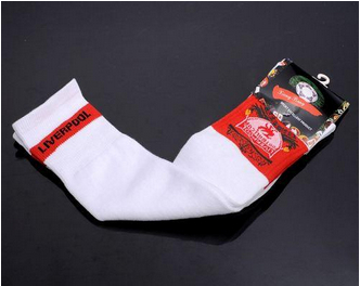 Liverpool Soccer Football Sock White