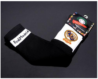 Real Madrid Soccer Football Sock Black