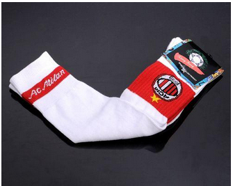 AC Milan Soccer Football Sock White
