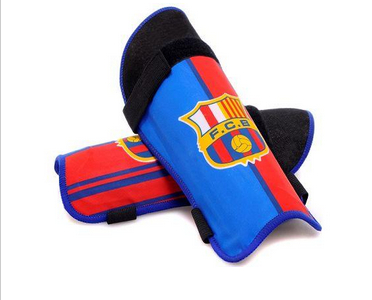 Barcelona Soccer Shin Guards Red & Blue