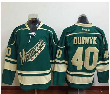 Minnesota Wild #40 Devan Dubnyk Green Stitched NHL Jersey