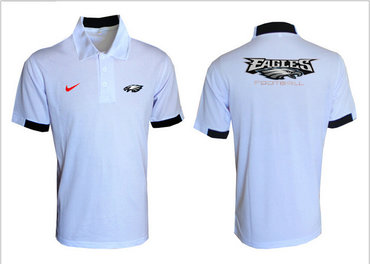 Philadelphia Eagles  White Team Issue Performance Polo