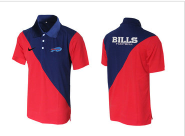 Nike NFL Buffalo Bills red& blue Team Issue Performance Polo