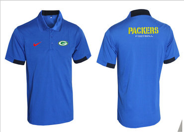 Nike NFL Green Bay Packers Blue Team Issue Performance Polo