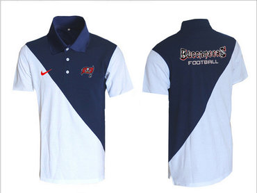 Tampa Bay Buccaneers White& blue Team Issue Performance Polo