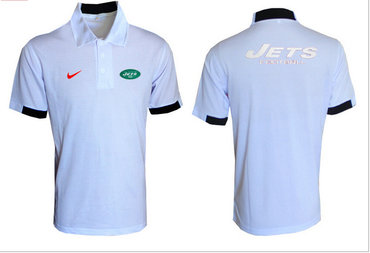 Nike NFL New York Jets  White Team Issue Performance Polo