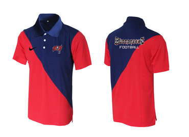 Tampa Bay Buccaneers red& blue Team Issue Performance Polo