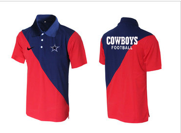 Nike NFL Dallas Cowboys red& blue Team Issue Performance Polo