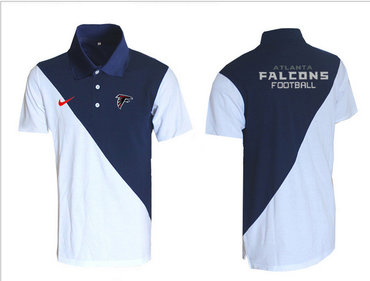 Nike NFL Atlanta Falcons White& blue Team Issue Performance Polo