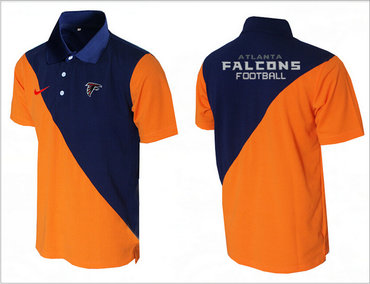Nike NFL Atlanta Falcons  orange &Blue Team Issue Performance Polo
