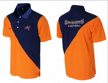Tampa Bay Buccaneers orange &Blue Team Issue Performance Polo