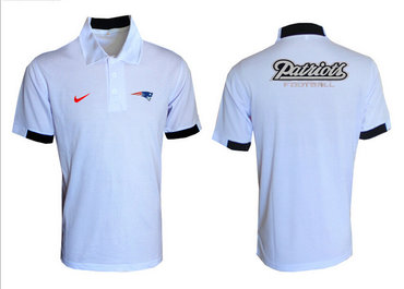 Nike NFL New England Patriots  White Team Issue Performance Polo