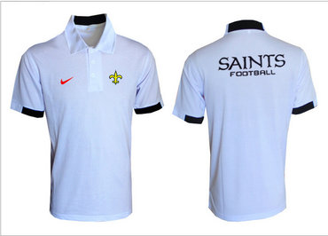 Nike NFL New Orleans Saints  White Team Issue Performance Polo
