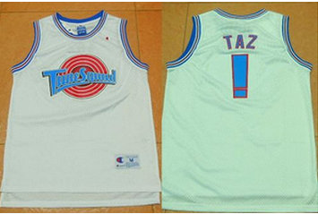 Space Jam Tune Squad #1 Bugs Bunny White Stitched NBA Jersey
