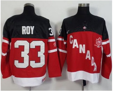 Olympic CA. #33 Patrick Roy Red 100th Anniversary Stitched NHL Jersey
