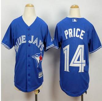 Youth Toronto Blue Jays #14 David Price Blue Cool Base Baseball Jersey