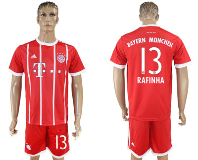 2017-18 Bayern Munich 13 RAFINHA Home Soccer Jersey 2017-18 Bayern Munich 13 RAFINHA Home Soccer Jersey