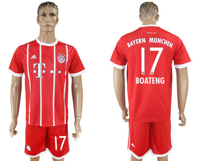 2017-18 Bayern Munich 17 BOATENG Home Soccer Jersey