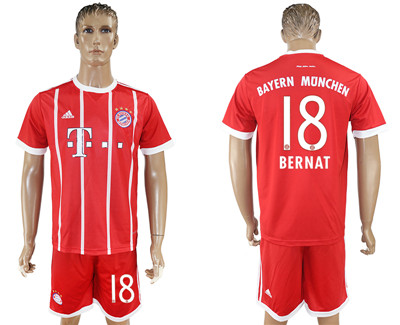 2017-18 Bayern Munich 18 BERNAT Home Soccer Jerse