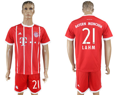 2017-18 Bayern Munich 21 LAHM Home Soccer Jersey