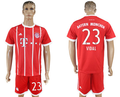 2017-18 Bayern Munich 23 VIDAL Home Soccer Jersey 2017-18 Bayern Munich 23 VIDAL Home Soccer Jersey