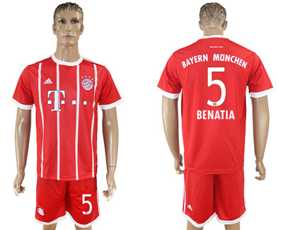 2017-18 Bayern Munich 5 BENATIA Home Soccer Jersey