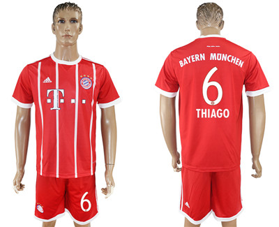 2017-18 Bayern Munich 6 THIAGO Home Soccer Jersey