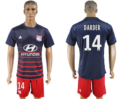 2017-18 Lyon 14 DARDER Away Soccer Jersey