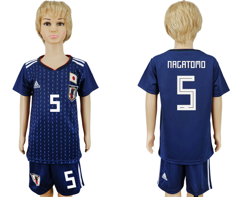 2018 World Cup Kid Japan #5 Nagatomo Home Soccer Country Jersey