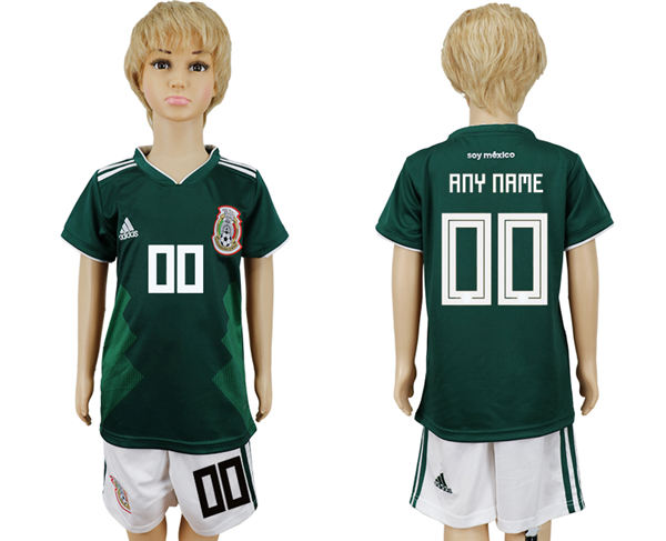 2018 World Cup Kid Mexico Home Customized Soccer Country Jersey 2018 World Cup Kid Mexico Home Customized Soccer Country Jersey