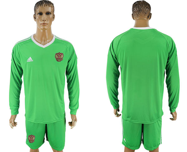 2018 World Cup Men  Russia Home Long Sleeves Green Soccer Country Jersey