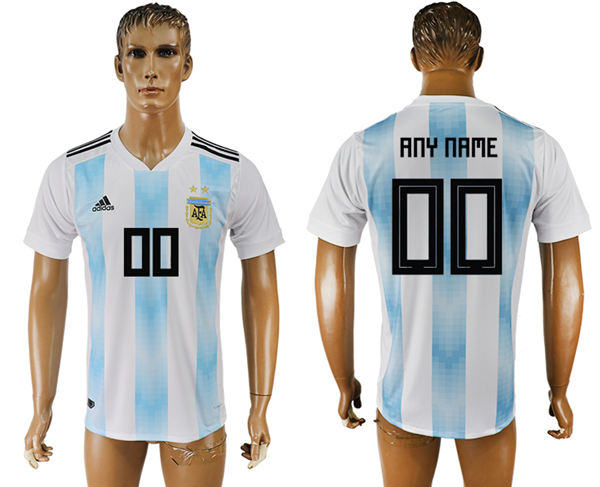 2018 World Cup Men Argentina Away Customized Soccer Country Jersey