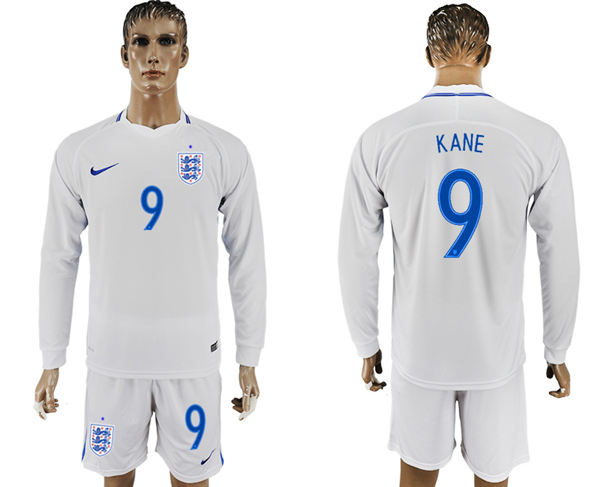 2018 World Cup Men England #9 Kane Home Long Sleeves Soccer Country Jersey 2018 World Cup Men England #9 Kane Home Long Sleeves Soccer Country Jersey
