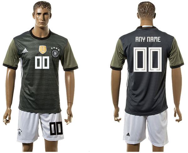 2018 World Cup Men Germany Black  Home Customized Soccer Country Jersey