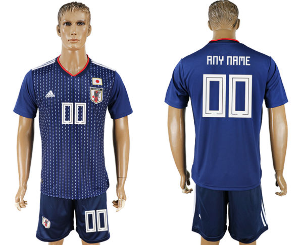 2018 World Cup Men Japan Home Blue Customized Soccer Country Jersey