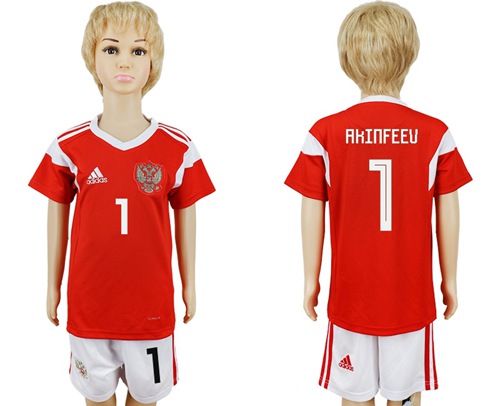 2018 World Cup Russia #1 Akinfeev Home Kid Soccer Country Jersey 2018 World Cup Russia #1 Akinfeev Home Kid Soccer Country Jersey
