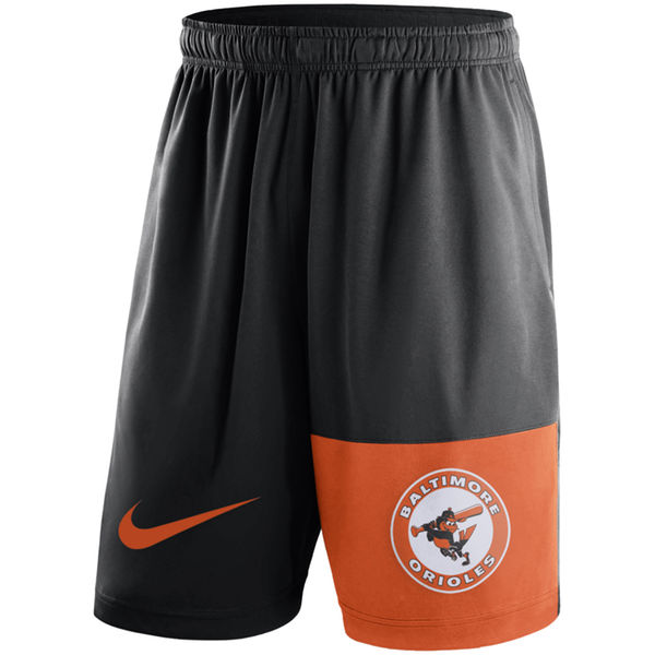 22Men's Baltimore Orioles Nike Black Cooperstown Collection Dry Fly Shorts