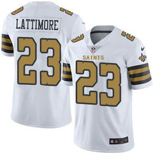 Nike Saints White Men's Stitched NFL Limited Rush Jersey